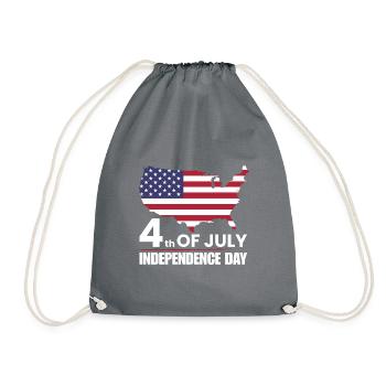 America identity day - Drawstring Bag - grey - Front