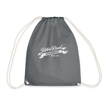 Retro Road logo - Drawstring Bag - grey - Front