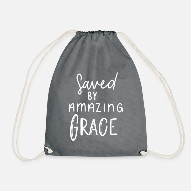 Saved by amazing Grace - Turnbeutel - Grau