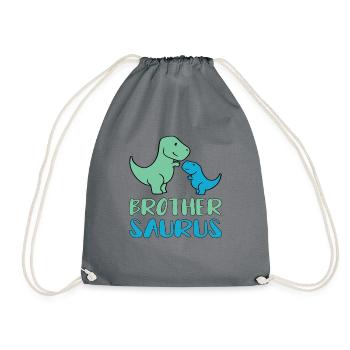 Bruder Saurus - Turnbeutel - Grau - Vorne