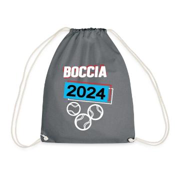 Boccia 2024 Turnier Boule Bocciaspieler Spiel - Turnbeutel - Grau - Vorne
