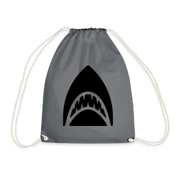 requin - Sac de sport léger - gris - Devant