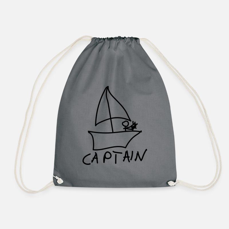 captain segelschiff - Turnbeutel - Grau