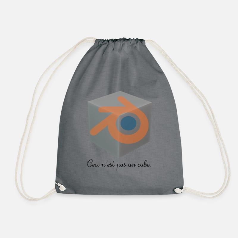 Ceci n'est pas un cube! - Turnbeutel - Grau