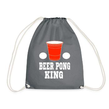 Beer Pong Party Beer Pong King Boozing - Sac de sport léger - gris - Devant