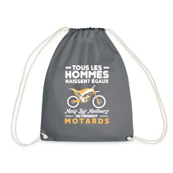 Humour motards - Sac de sport léger - gris - Devant