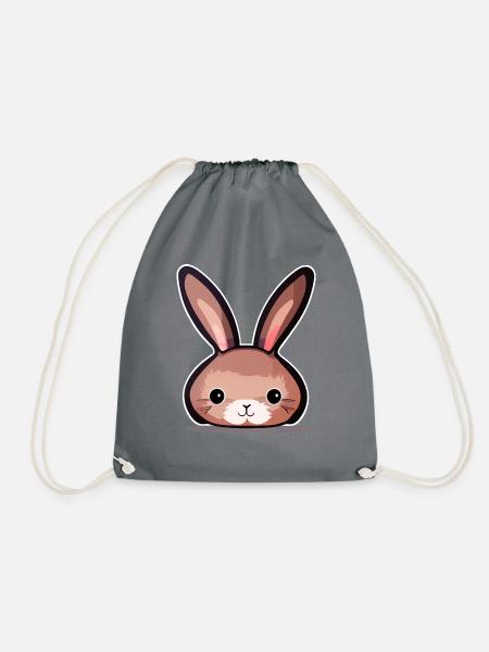 Rabbit / Hase - Turnbeutel - Grau