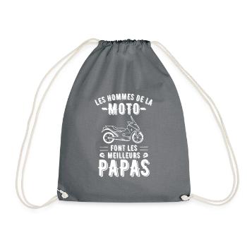 Papa motard humour - Sac de sport léger - gris - Devant