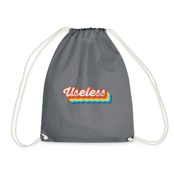 Useless Spassiger Sarkasmus Provokantes Geschenk - Turnbeutel - Grau - Vorne