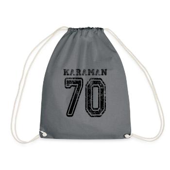70 Karaman Turkish License Plate as a gift - Drawstring Bag - grey - Front