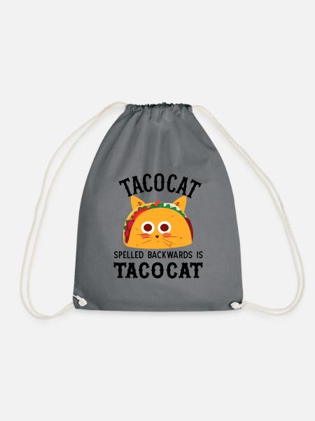 Tacocat spelled backwards is tacocat - Turnbeutel - Grau