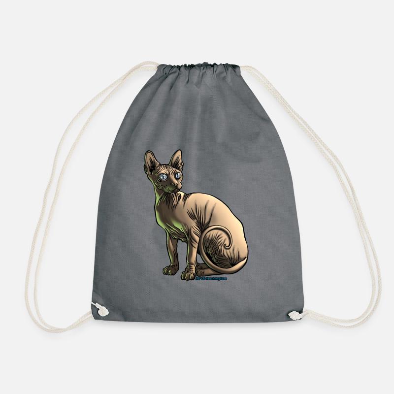 Sushi die Sphynx Katze - Turnbeutel - Grau