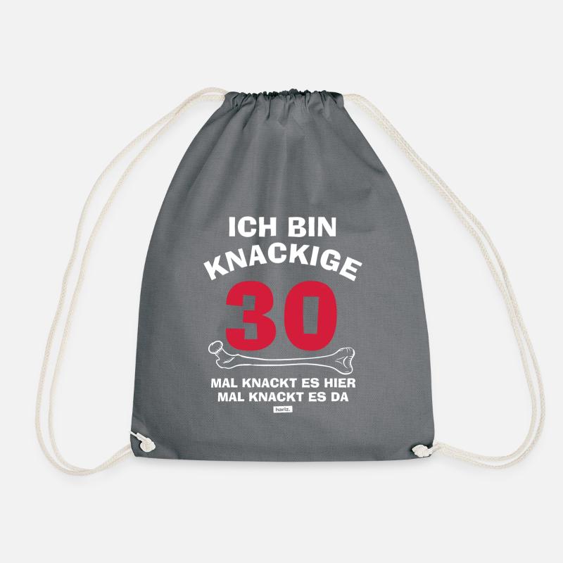 Ich Bin Knackige 30 Mal Knackt Es Hier Mal Knackt - Turnbeutel - Grau