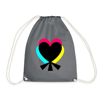 Cœur - Sac de sport léger - gris - Devant