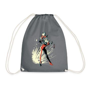 DC Comics Originals Bösewicht Harley Quinn - Turnbeutel - Grau - Vorne