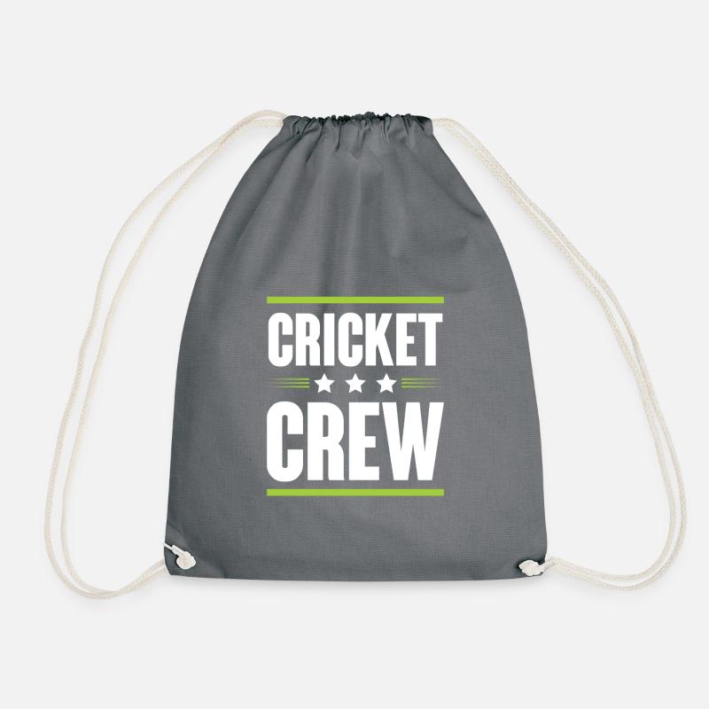 Cricket Crew - Drawstring Bag - grey