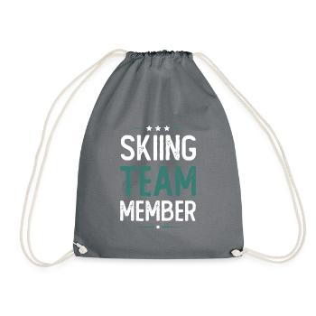 Skiing Team - Drawstring Bag - grey - Front