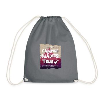 Camping Mädels Tour - Turnbeutel - Grau - Vorne
