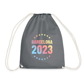 Barcelona 2023 - Turnbeutel - Grau - Vorne
