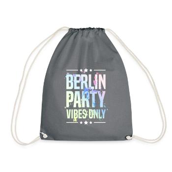 Berlin Party Vibes - Turnbeutel - Grau - Vorne