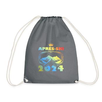 Après-ski 2024 Vacances au ski colorées - Sac de sport léger - gris - Devant