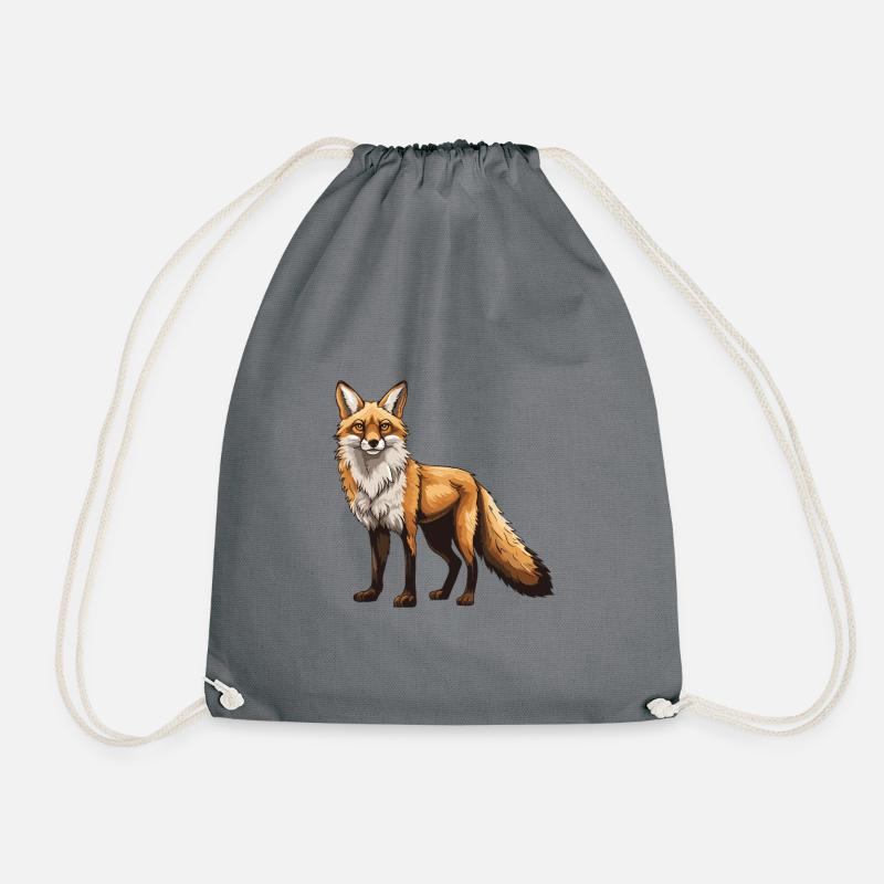 Fuchs Tier - Turnbeutel - Grau