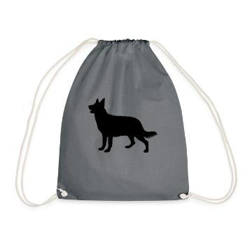 Dog, Hund, Chien, Perro, Cane, Hond - Drawstring Bag - grey - Front