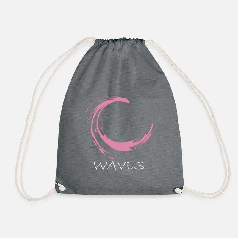 Surfer Girl - Drawstring Bag - grey