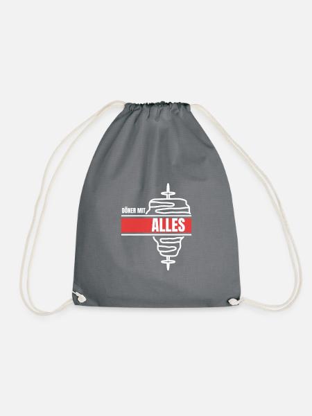 Döner mit alles - Turnbeutel - Grau