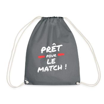 Prêt pour le match t-shirt football humour - Sac de sport léger - gris - Devant