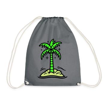 Icône de Palm Island Été - Sac de sport léger - gris - Devant