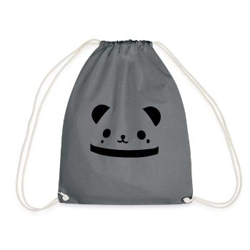 Panda - Turnbeutel - Grau - Vorne
