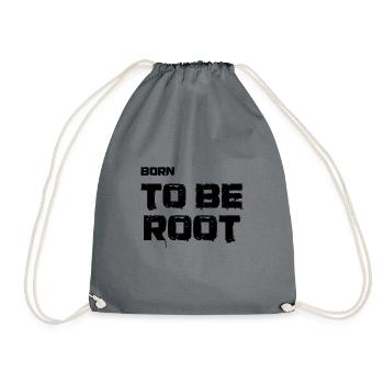 Born to be root. IT administrators, admin, nerds - Drawstring Bag - grey - Front