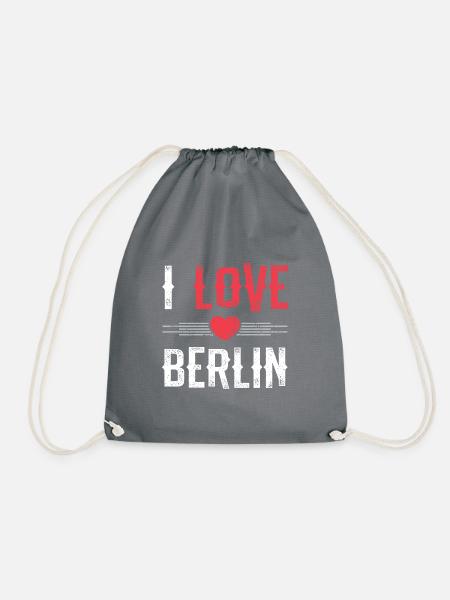 I Love Berlin - Turnbeutel - Grau