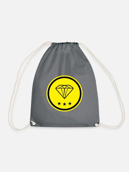Diamant Symbol - Turnbeutel - Grau