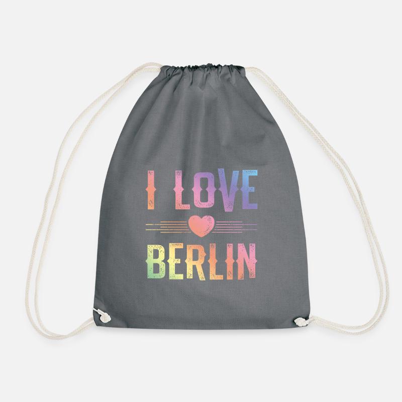 I Love Berlin - Turnbeutel - Grau