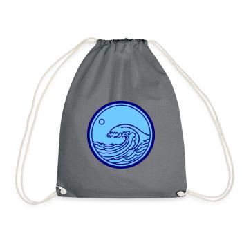 Sea Ocean Wave Water - Drawstring Bag - grey - Front