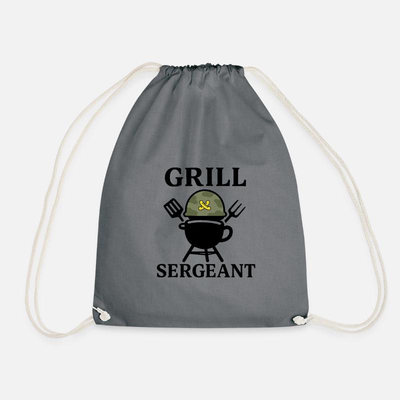 Grill Sergeant – Thème BBQ pour BBQ Commanders - Sac de sport léger - gris