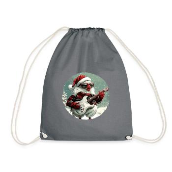 Guitare Rocker de Noël - Sac de sport léger - gris - Devant