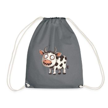 Vache Halloween Zombie - Sac de sport léger - gris - Devant
