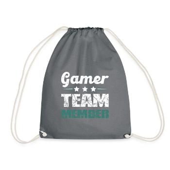 Gamer Team - Turnbeutel - Grau - Vorne