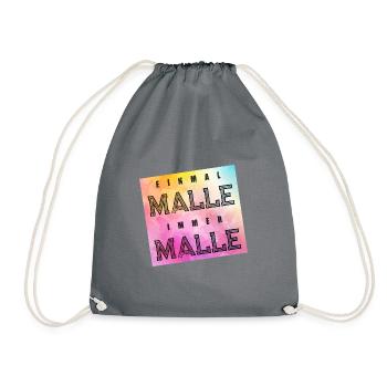 Einmal Malle Immer Mallorca - Turnbeutel - Grau - Vorne