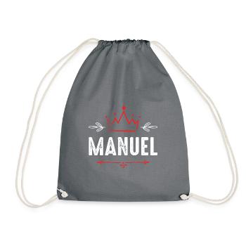 Manuel - Drawstring Bag - grey - Front