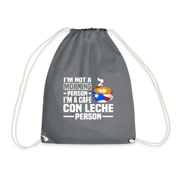 Puerto Rico Flagge | Puerto Ricaner Geschenkideen - Turnbeutel - Grau - Vorne