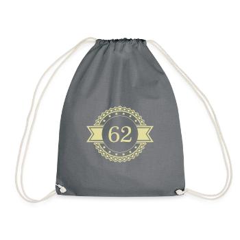 62 Emblème numérique - Sac de sport léger - gris - Devant