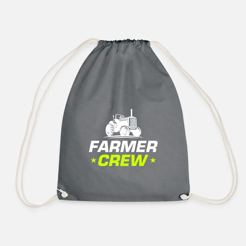 Traktor Bauer Farmer Crew - Turnbeutel - Grau