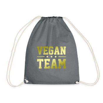 Vegan Team - Turnbeutel - Grau - Vorne