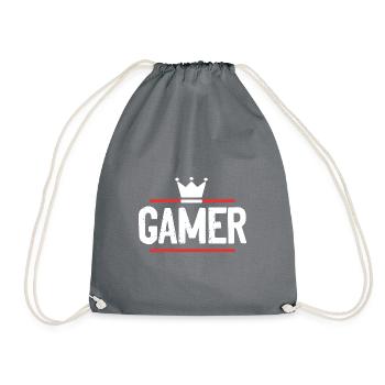Gamer Beruf - Turnbeutel - Grau - Vorne