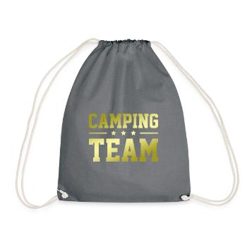 Camping Team - Turnbeutel - Grau - Vorne