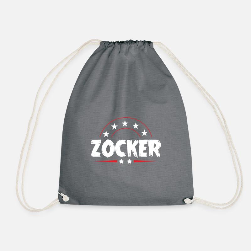 Zocker Gamer - Turnbeutel - Grau
